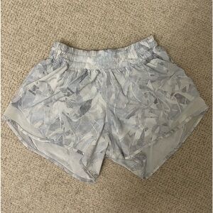 White/Grey Lululemon Hotty Hot Shorts
